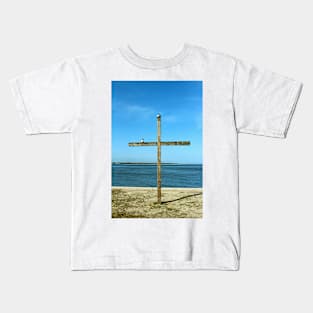 Seagulls On The Cross Kids T-Shirt